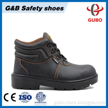 Black Action Leather Hard Work Oil Resistant Safety Shoes